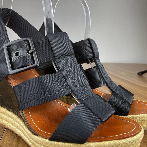 Coach Maryanne Logo Platform Espadrille Wedge Heel Size 9 B - Picture 7 of 7